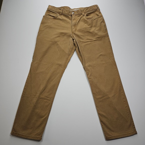 Carhartt Rugged Flex Relaxed Fit Canvas 5-Pocket Work Pants Brown BN2517-M 36x32